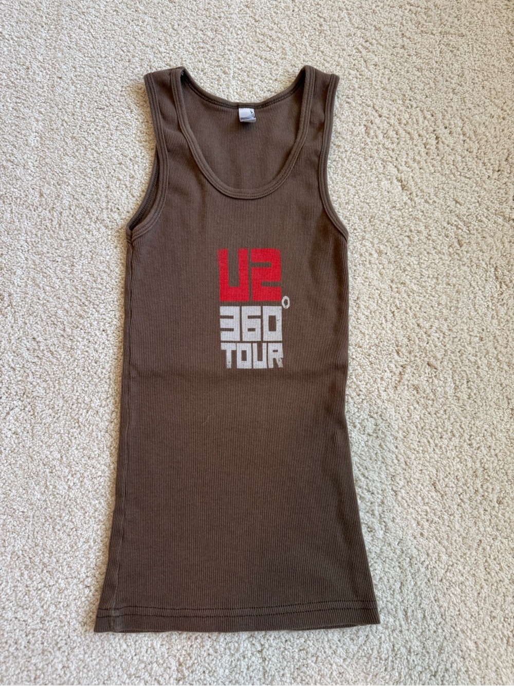 American Apparel Brown U2 360° Tour Ribbed Tank